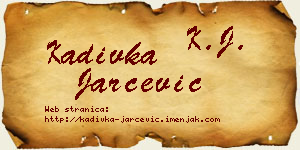 Kadivka Jarčević vizit kartica